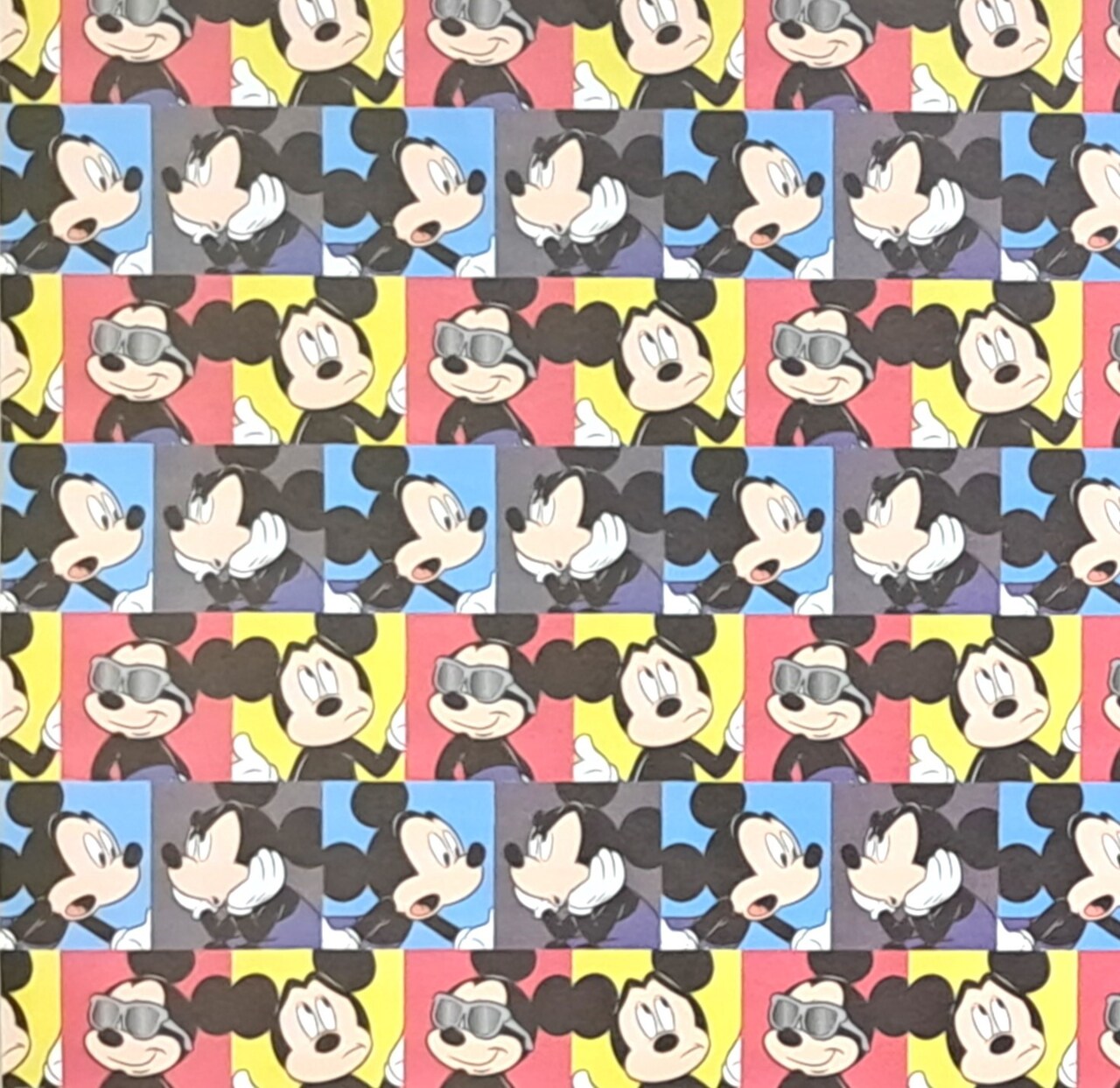 Disney Mickey Mouse Facial Expressions 12x12 Scrapbook Paper